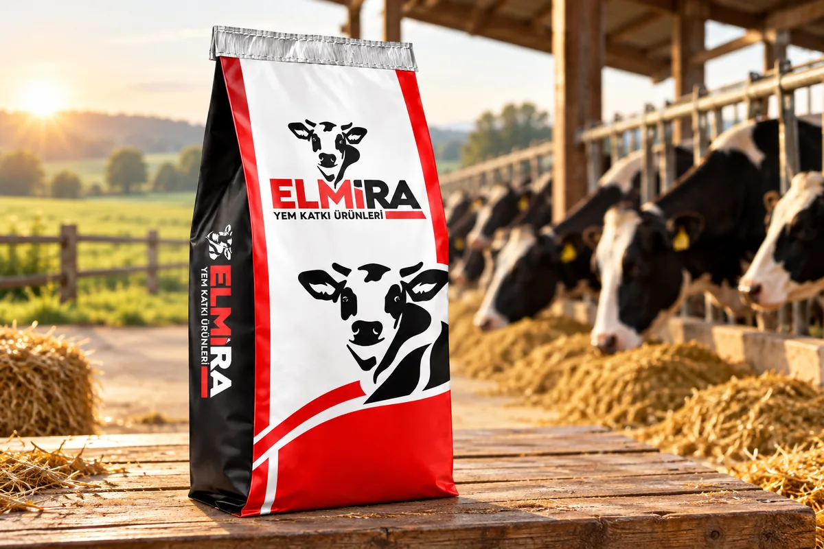 Çiftlik ortamında Elmira torbalı premix ürünü